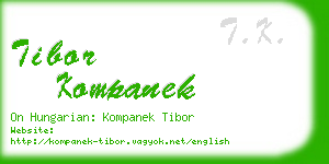 tibor kompanek business card